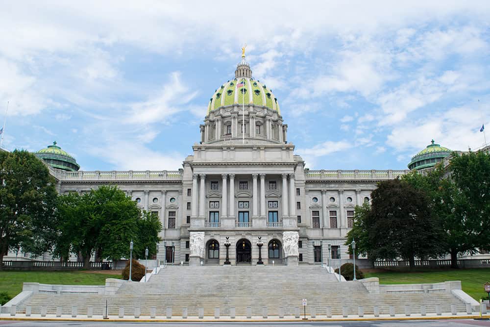 The Capitol building in Harrisburg